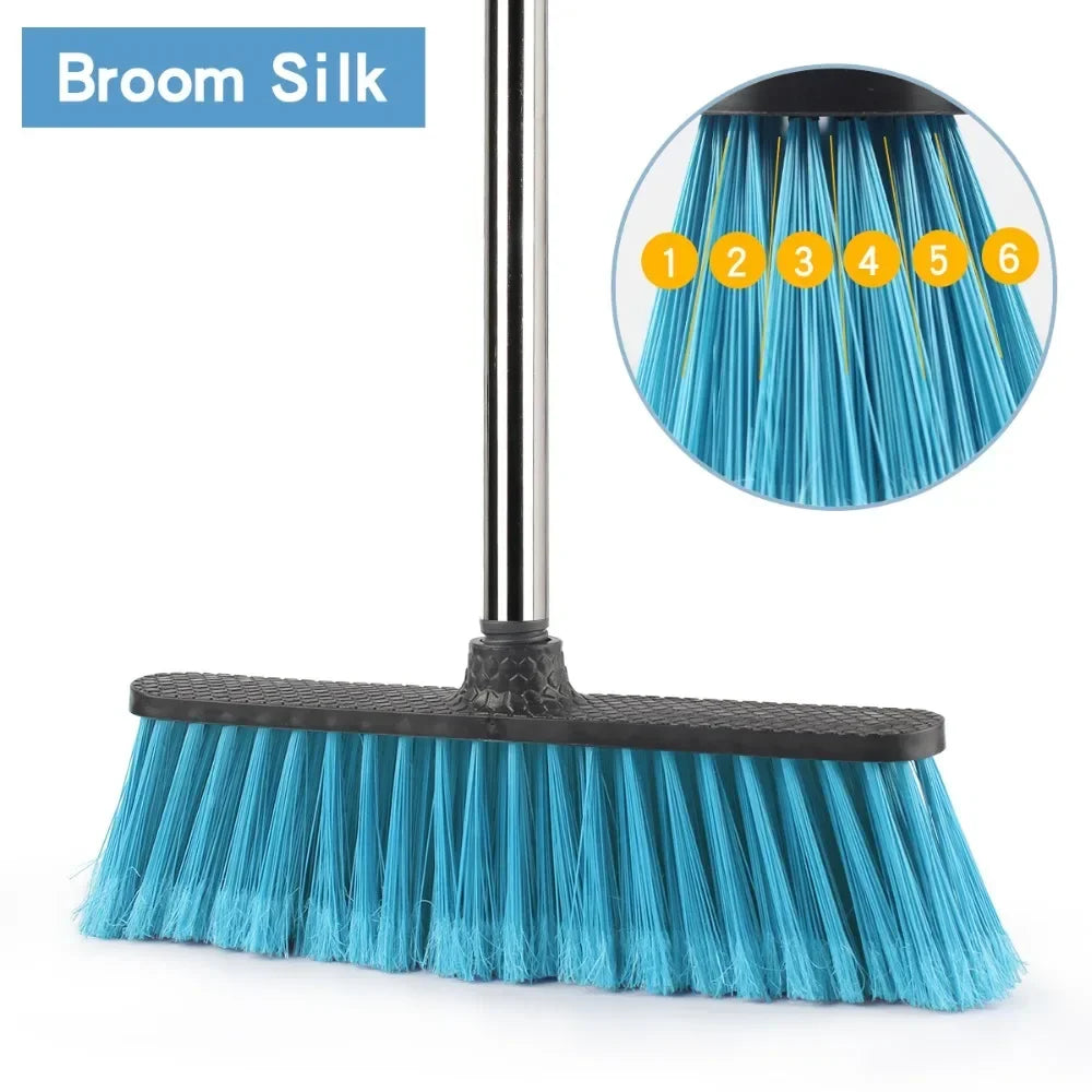 Floor Cleaning Broom with Adjustable Long Handle Stiff Bristle Grout Brooms Scrubber for Cleaning Bathroom, Kitchen,courtyard Zpaxo