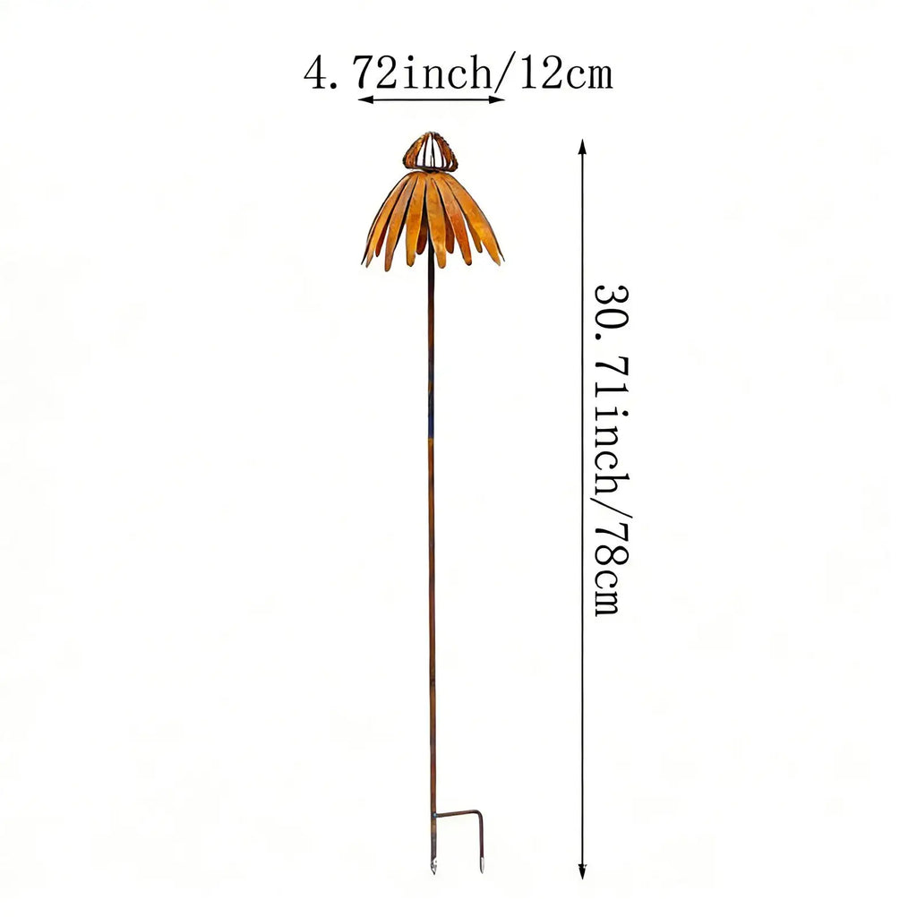 Metal Yard Art 78cm Weather Resistant Rusted Metal Garden Decor Yard Stakes For Lawn Patio Porch Pathway Walkway Landscape Zpaxo