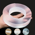 Nano Tape Extra Strong Double-sided Adhesive Tape Kitchen Cabinet Storage Ribbon Multifunctional Waterproof Reusable Wall Sticke Zpaxo Translucent 3M 1mm|30mm