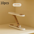 10-Pack Double-Layer Aromatherapy Shoe Rack Organizer Adjustable Shoe Rack Organizer Zpaxo White 10pcs