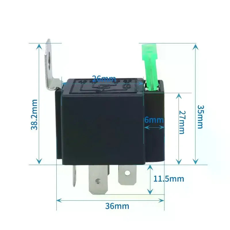24V 30A Car Relay 4/5 Pin SPST Pre-Wired Socket with Fuse