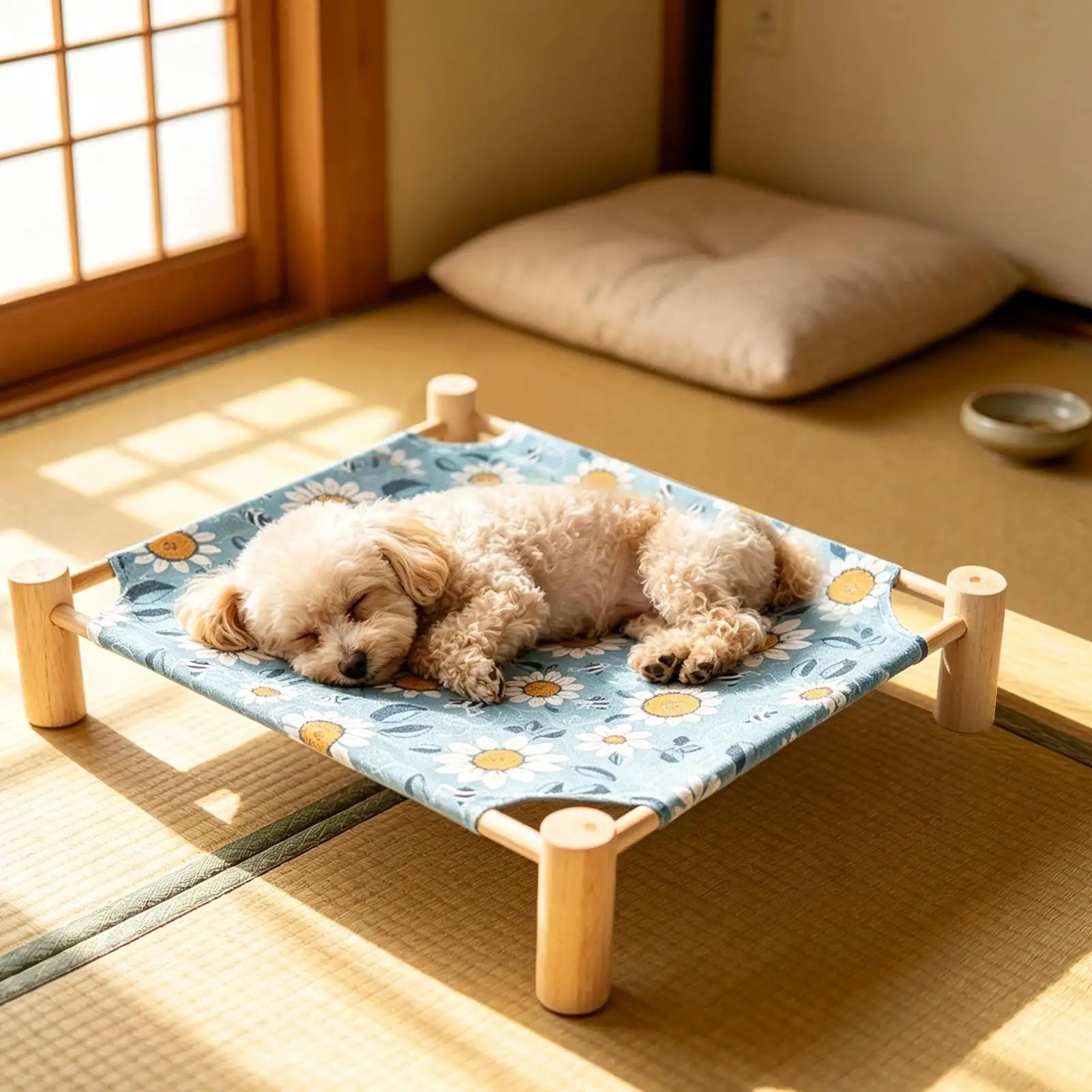 Elevated Dog Bed Raised Reversible Portable Breathable Washable Detachable Summer Cool Cot For Puppy Home Cage Crate Kennel Sofa Zpaxo