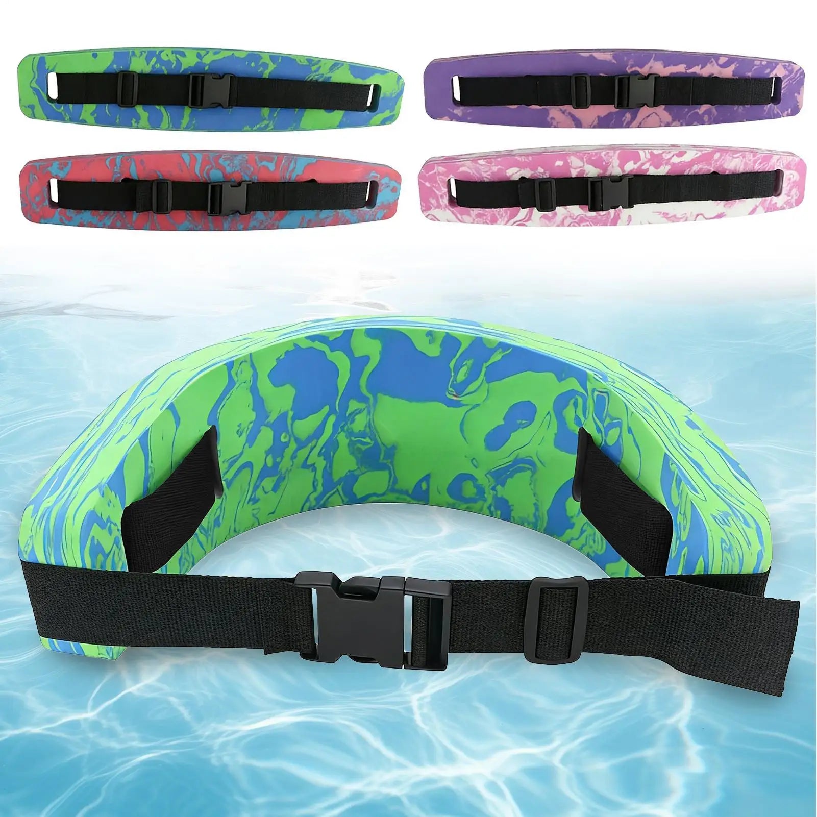 Density EVA Adjustable Swim Belt Waist Buoyancy Trainer Flotation Aid