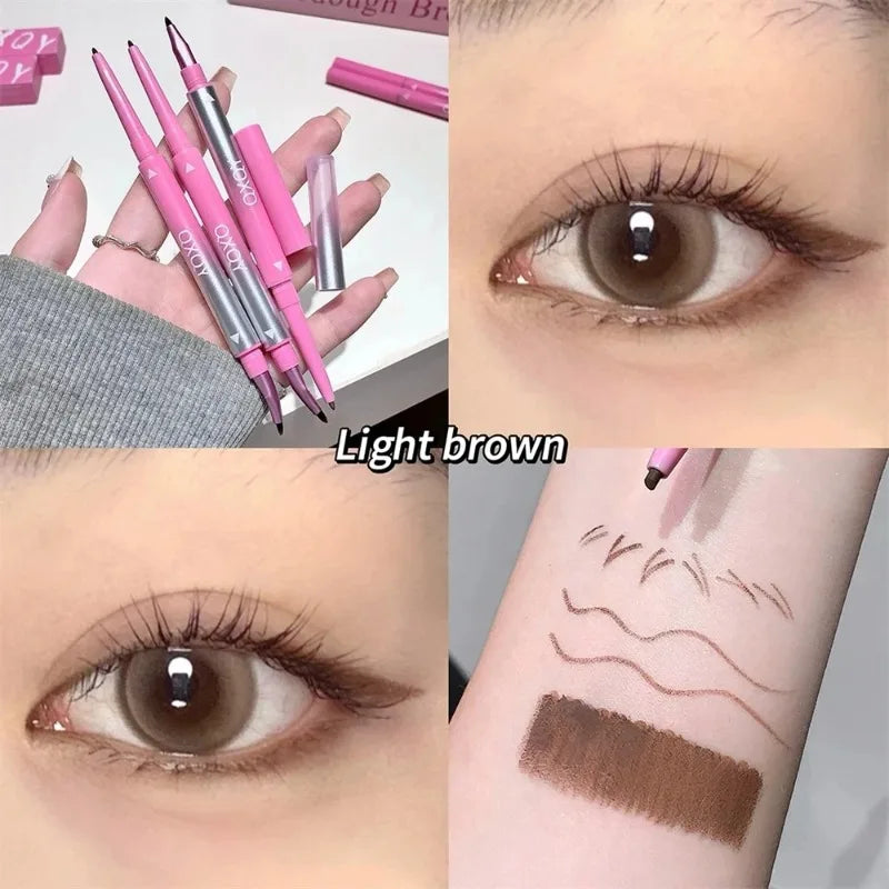 1 Punk Red Eyebrow Eyeliner Gelpencil Angled Brush Smudge-proof Zpaxo Light Brown A