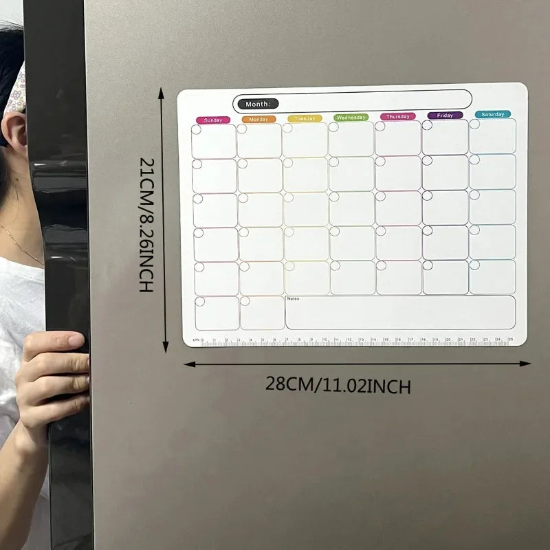 Refrigerator Magnet Monthly Weekly Planner Magnetic Calendar Sticker