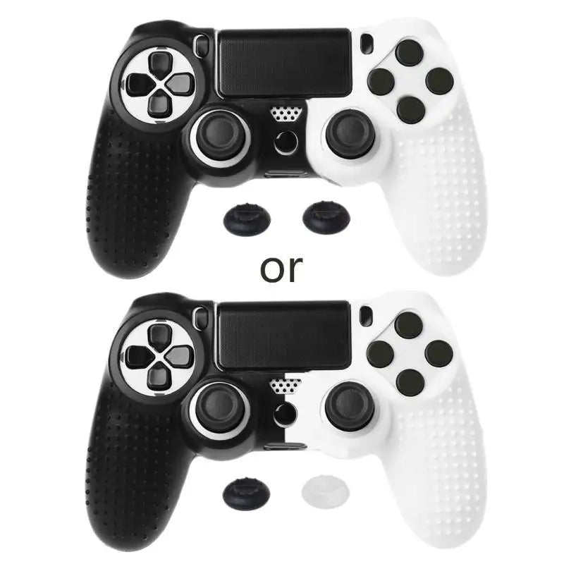 652F Silicone Rubber Case Cover Controller Protective Skin Gamepad Zpaxo Black and White CN