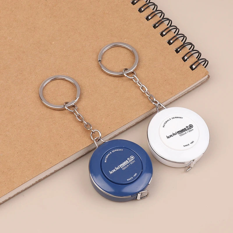 Mini ABS Plastic Measure Ruler Centimeter Inch Roll Tape 150/60Inch Keychain Tape Measure Portable Retractable Measuring Tool Zpaxo
