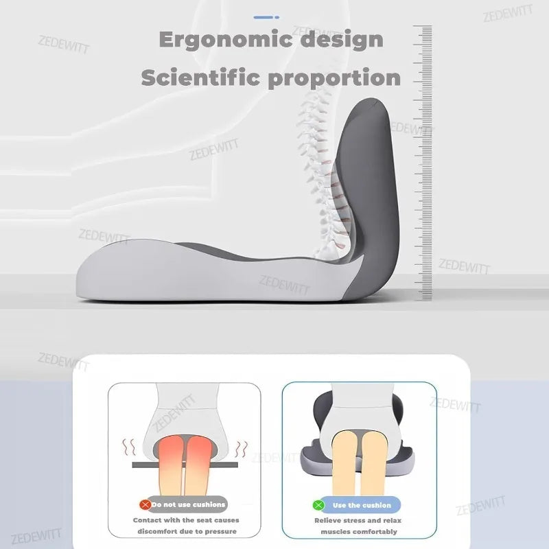 Memory Foam Lumbar Support Cushion – Car & Office Chair