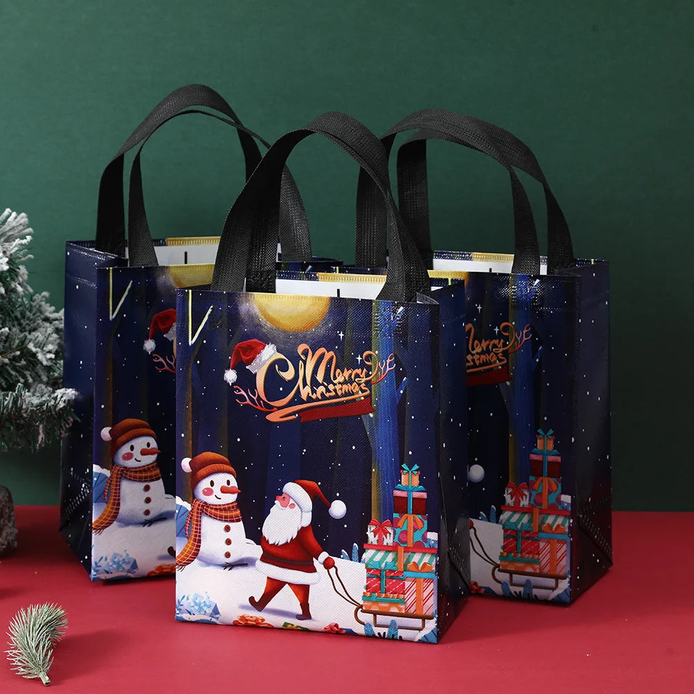 Non-Woven Christmas Gift Bags – Festive Holiday Tote Bag Holiday Gift Bag Zpaxo