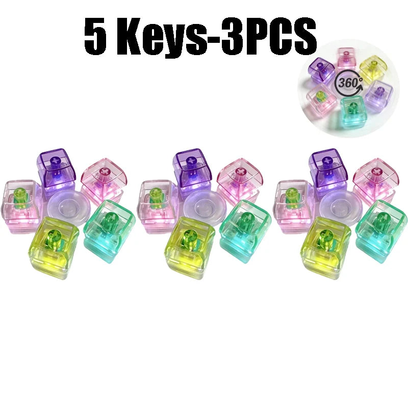 LED Light-up Keyboard Keychain Clickable Buttons Stress Relief Fidget