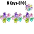 LED Light-up Keyboard Keychain Clickable Buttons Stress Relief Fidget