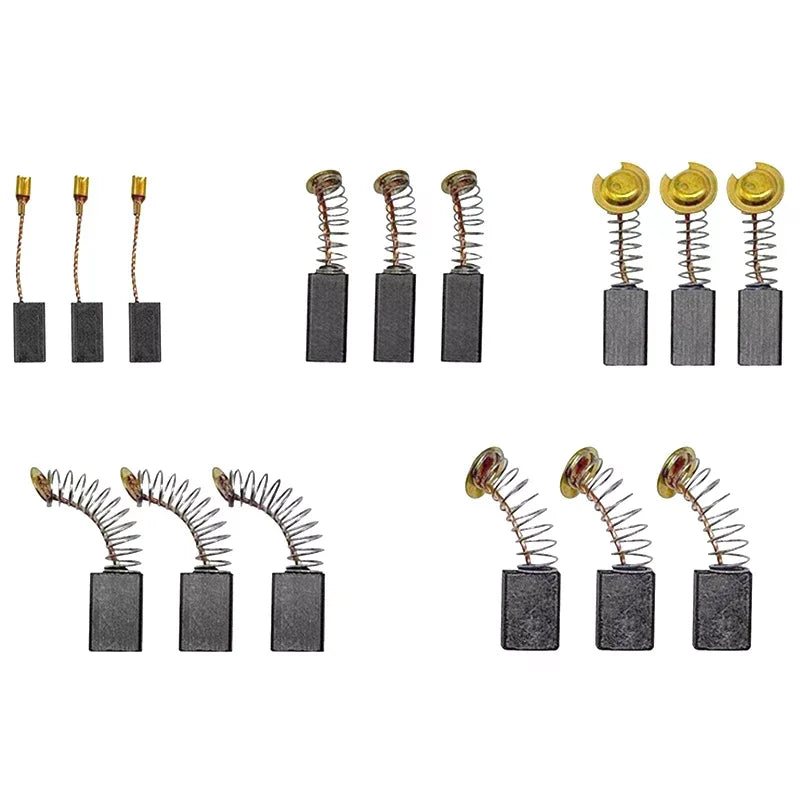 50pcs Carbon Brush Replacement Kit Fit For Drills Sanders Grinders & Motors Durable Motor Parts Zpaxo