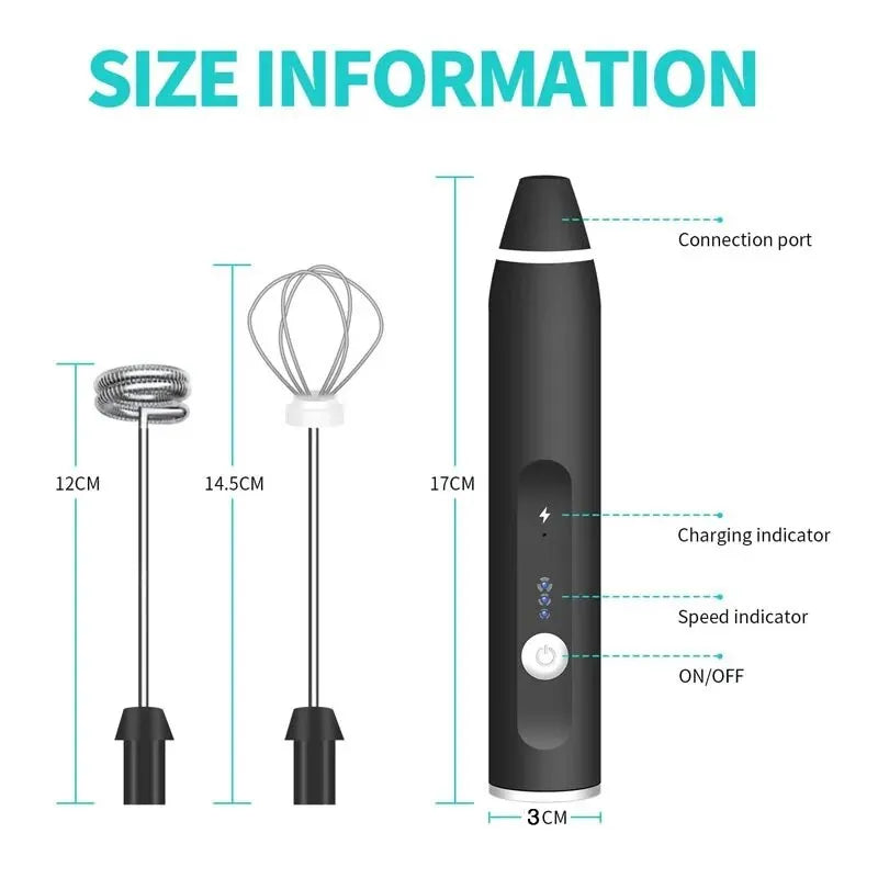 Portable Electric Milk Frothers Handheld Blender USB Mini Coffee Maker Whisk Mixer Cappuccino Cream Egg Beater Food Blender Zpaxo