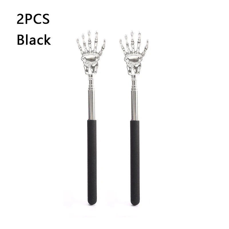 1 Massager Back Stainless Steel Scratcher Ghost Hand Telescopic Zpaxo 2Pcs Red 1