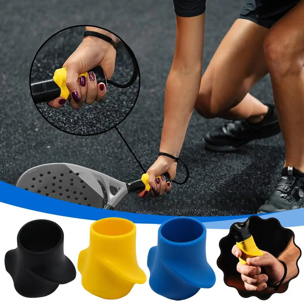 Silicone Tennis Racket Grip Corrector Anti-Slip Portable Grip Correction Device 3 Colors Comfortable Tennis Training Aid Zpaxo