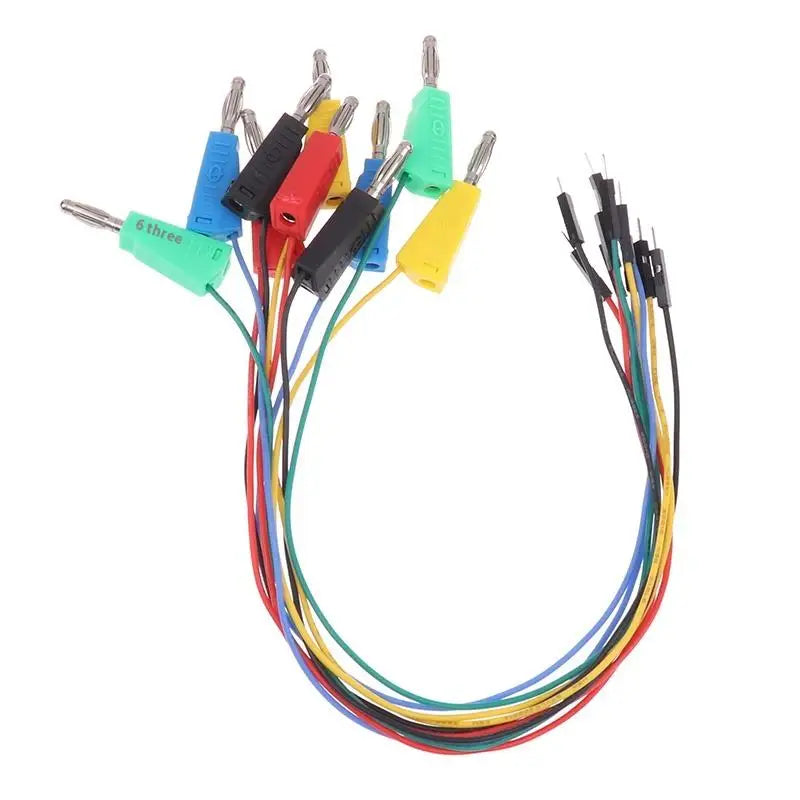 P1532 Male Stackable Banana Plug Silicone Jumper Cable 26AWG Wire Zpaxo 10Pcs