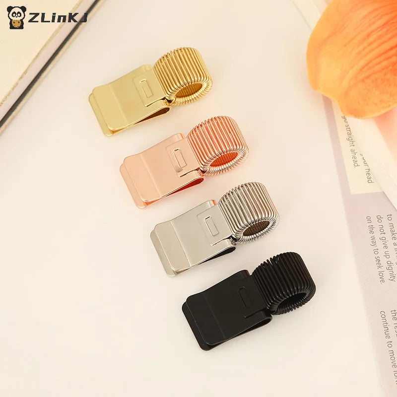 Retro Metal Pen Clip Spring Students Creative School Notebook Zpaxo