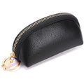 Key Pouch Fashion Zipper Key Holder Simple Zipper Closure Car Key Storage Bag PU Durable Car Key Protect Cover Household Zpaxo Black
