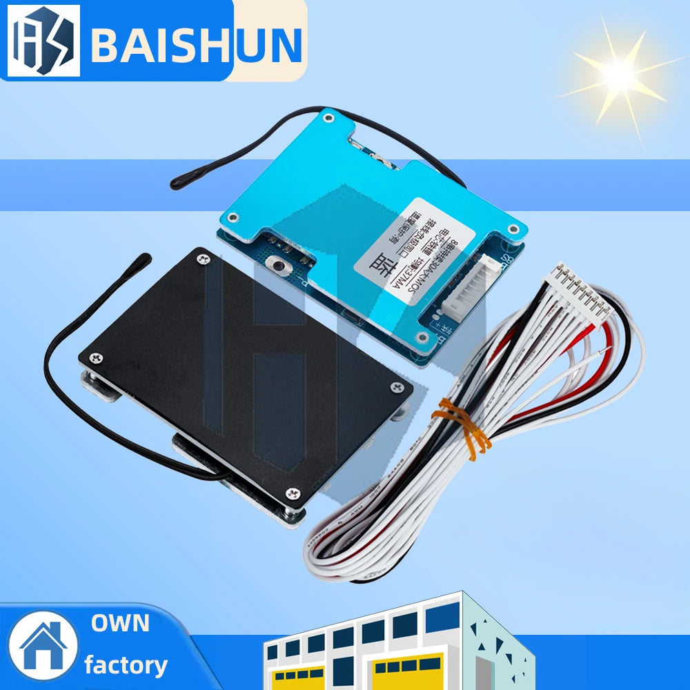 8S 24V 30A LiFePO4 Battery Protection BMS Module with Active Balancing, 600W Continuous Output, Solar Charging Protection PCB Bo Zpaxo
