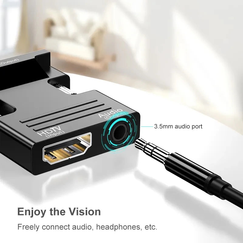 HDTV VGA Line Audio 1080P Female Male Converter 3 Projector Computer Zpaxo