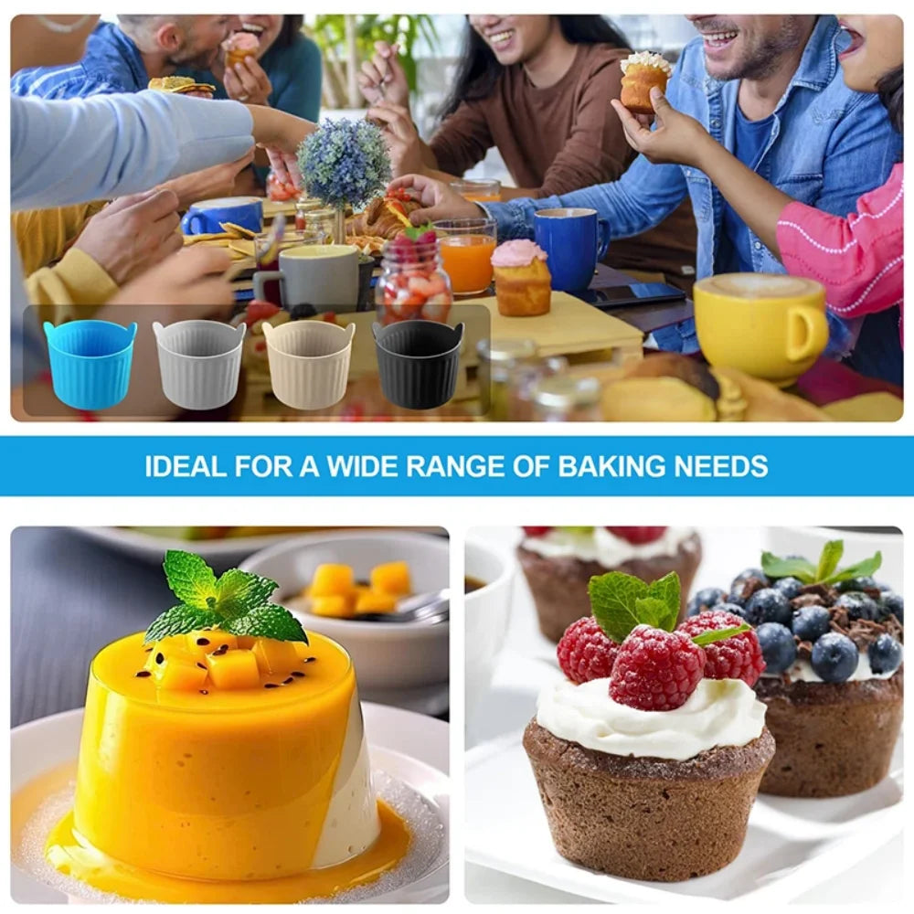 Air Fryer Baking Cup Silicone Tray Muffin Cake Mold Egg Tart Zpaxo