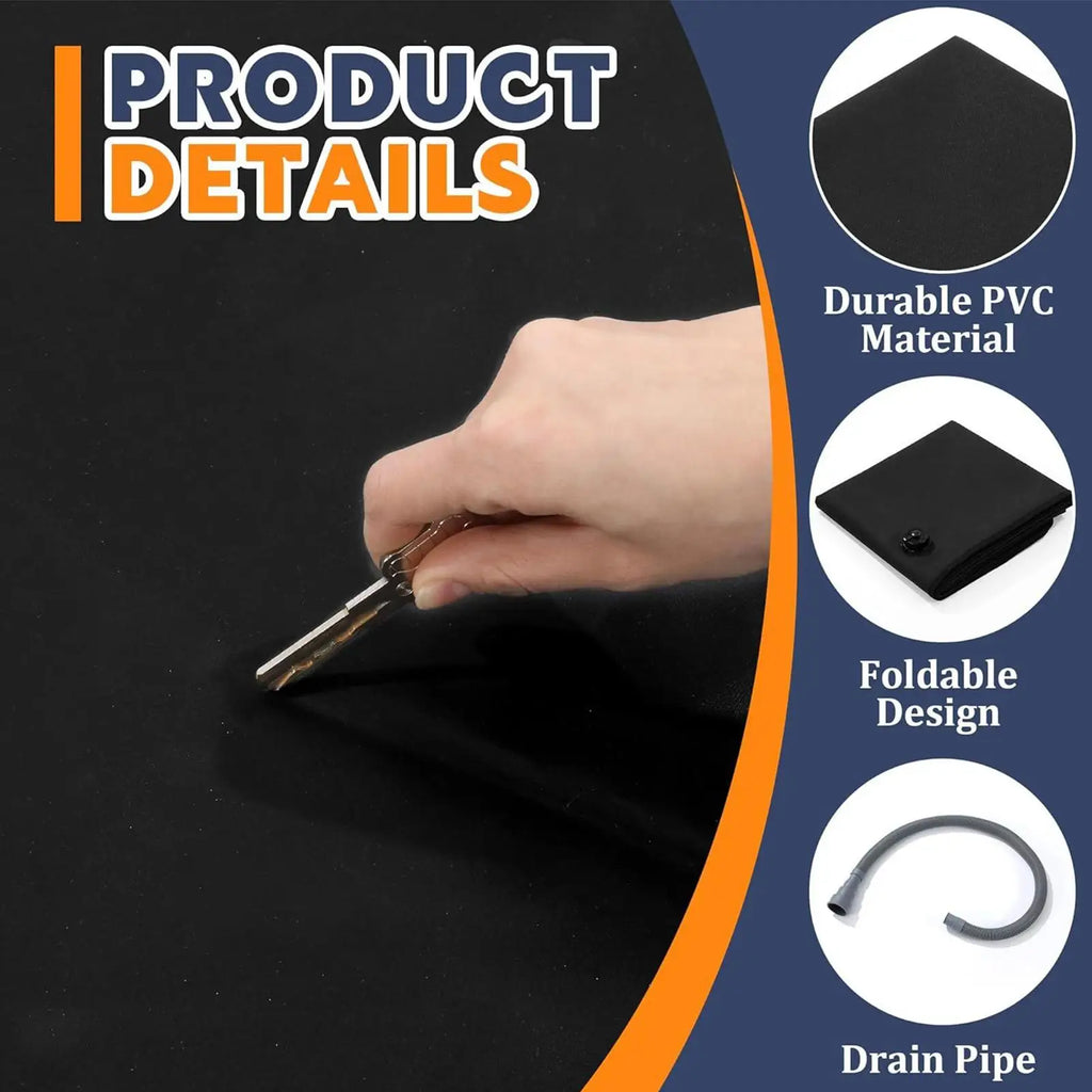 Shower Pan Drain Outdoor Standing Bath Floor Base Portable Foldable