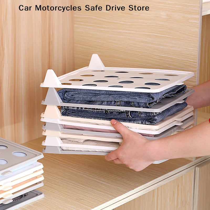 CMHome Wardrobe Layered Folding Clothes Storage Board T-shirt Pants
