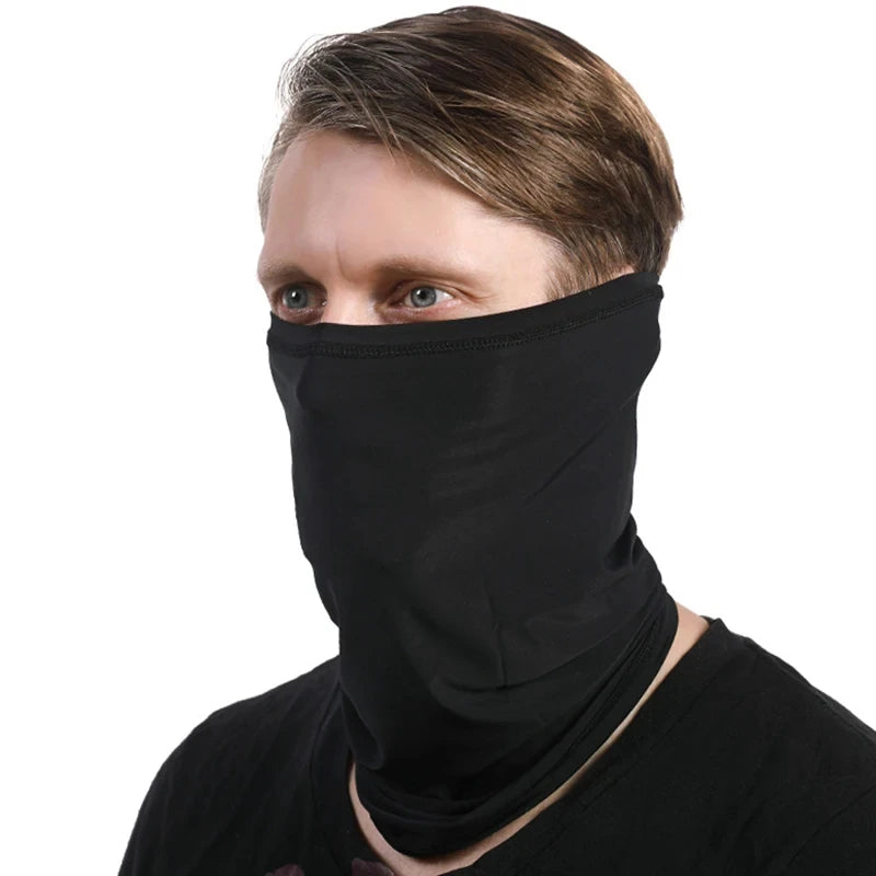 Summer Cycling Face Cover Mask Ice Silk Anti UV Scarf Headband Bandana Anti UV Scarf Headband Scarf Fishing Hiking Accessories Zpaxo
