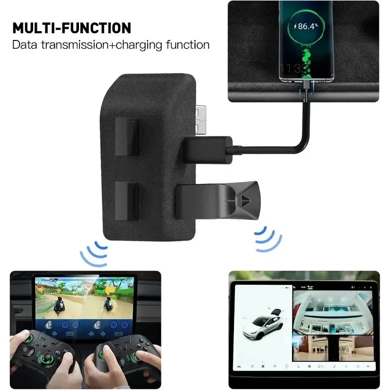 Tesla Model 3 & Y Glove Box 4-Port USB Hub Docking Station