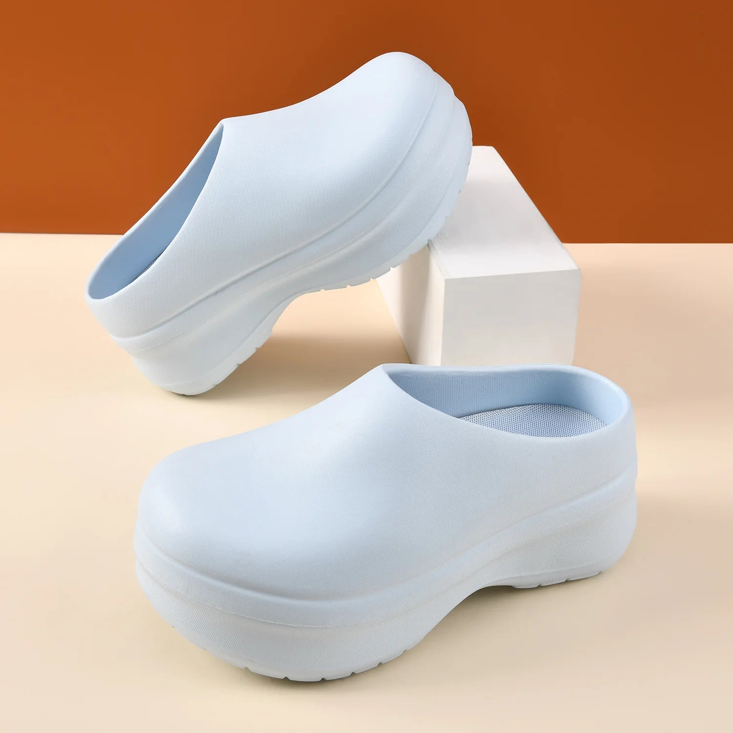 Women's Men's EVA Anti-slip Operating Room Slippers Soft Platform Zpaxo SKY BLUE 35-36