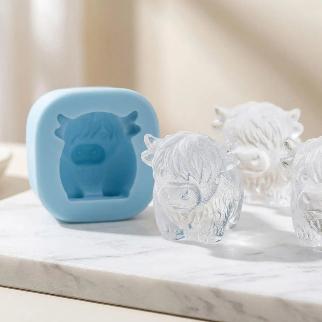 Ice Molds 6 Cavity Cow Shaped Flexible Chilling Cube Making Tool