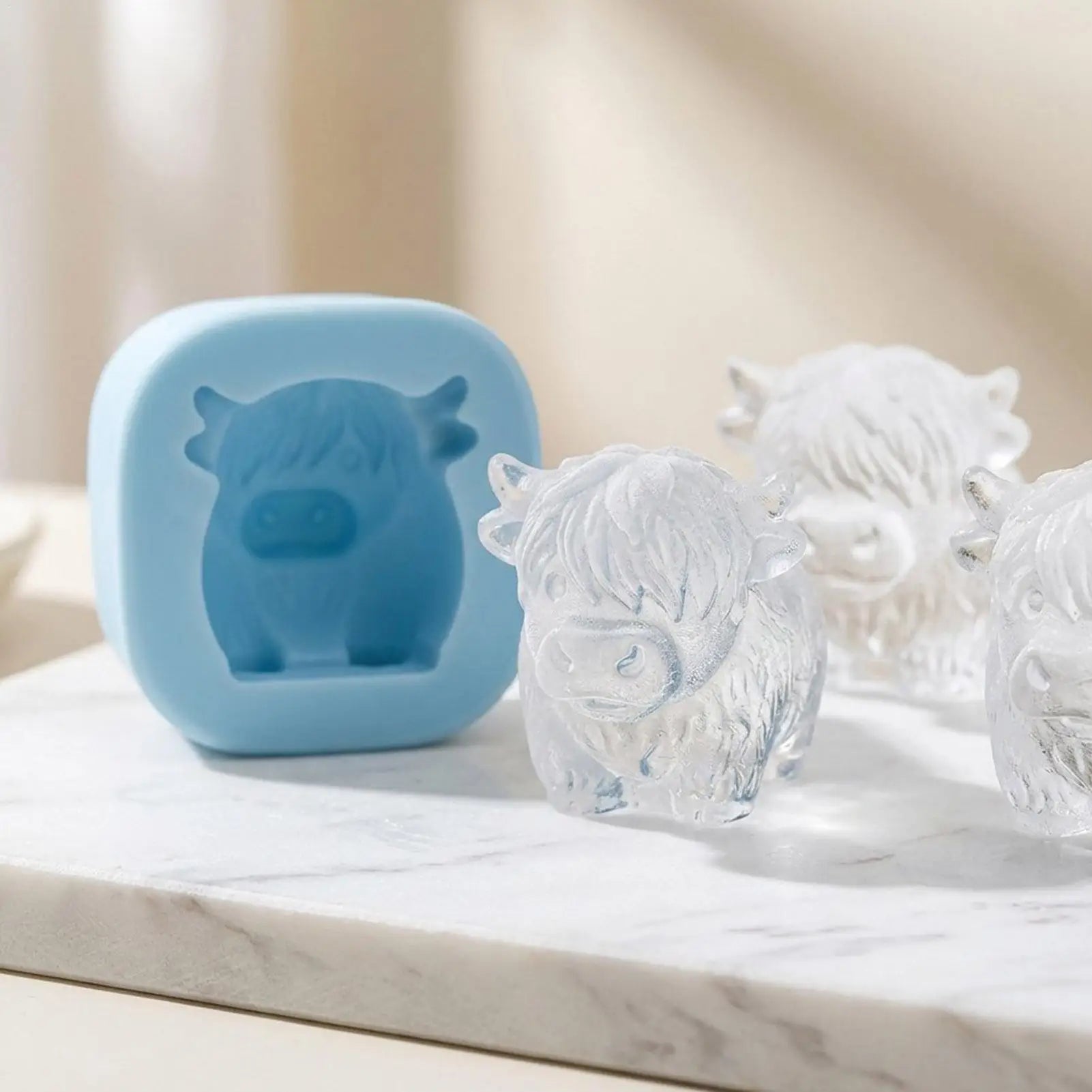Ice Molds 6 Cavity Cow Shaped Flexible Chilling Cube Making Tool