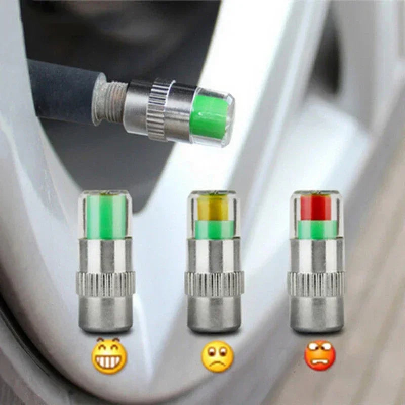 External Tire Pressure Monitoring Sensor Valve Cap Auto Warning Zpaxo
