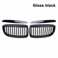 BMW E90 E91 3 Series Front Bumper Grilles Gloss Black 2005–08