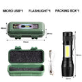 Mini USB Rechargeable LED Flashlight – Waterproof Camping Torch