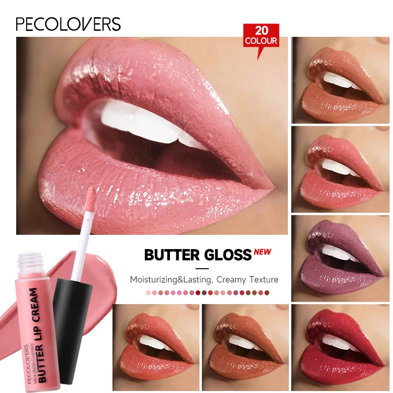 Long Lasting Butter Lip Gloss Lip Balm Liquid Lipstick Waterproof Lipstick Cosmetics Makeup Lipgloss for Women Girls Zpaxo