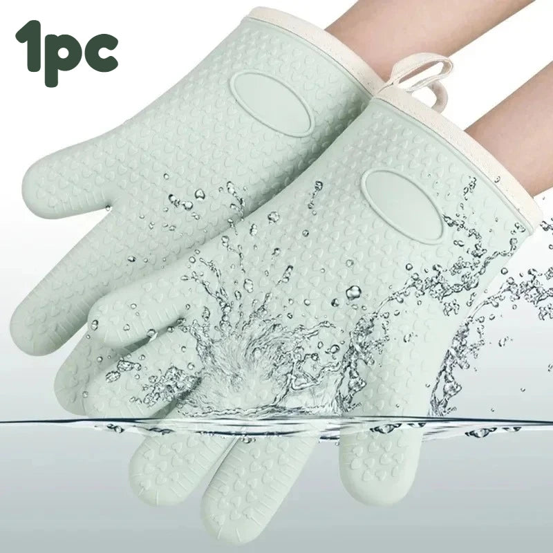 Heat Resistant Silicone Oven Mitt Thickened Anti-heat Hand Cover