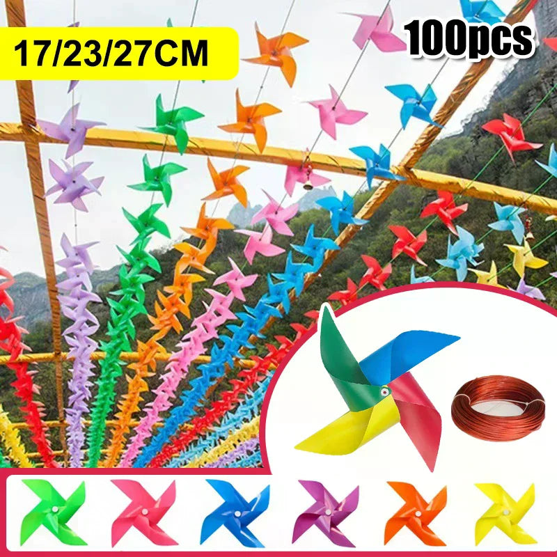 Plastic Pinwheels Fiesta Flag Party Supply Hanging Windmill 30 Metres Zpaxo