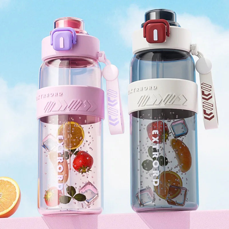 Large Capacity Sports Water Bottle Leakproof Anti-scald Plastic