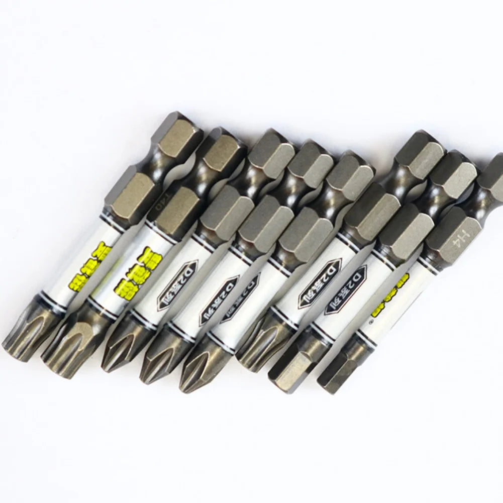 10Pcs Torx Screwdriver Bit 50mm Magnetic Driver Screw 1/4'' Hex Shank Drill Head Electric Impact Wrench Repair Tool Zpaxo