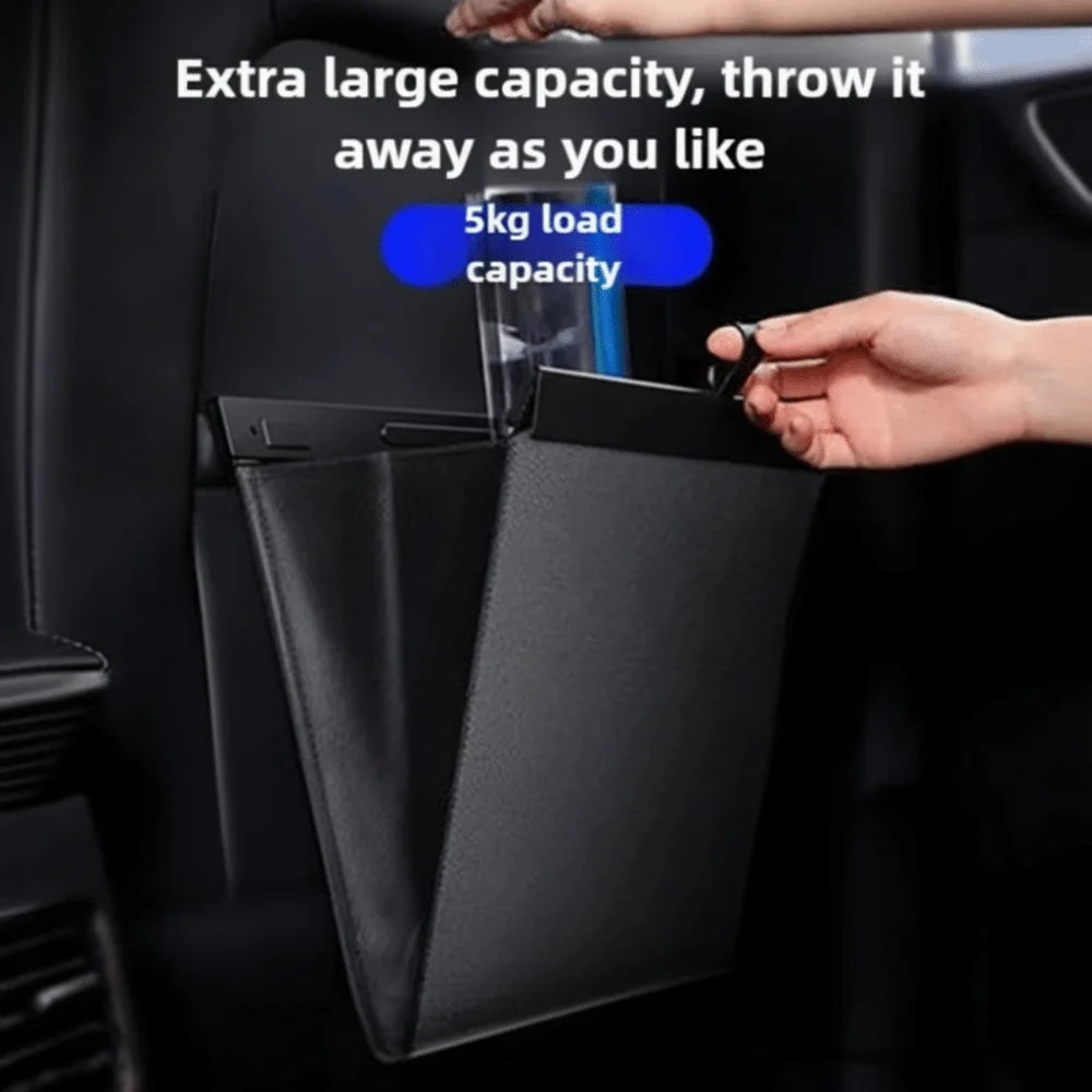Portable Leakproof Car Trash Can Magnetic Waterproof Garbage Bin Zpaxo