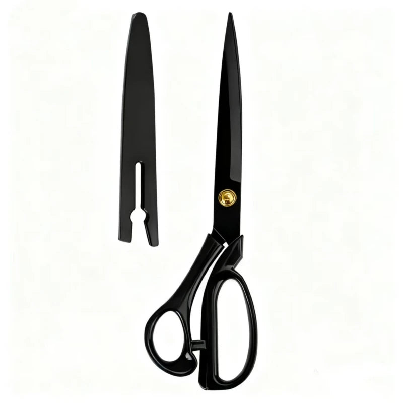10 inch stainless steel tailor scissors with blackening process, professional fabric cutting, manual sewing, household large sci Zpaxo 10 inch