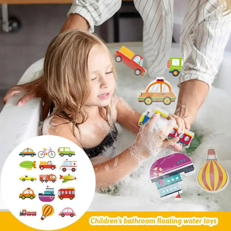 Transportation Vehicle Bath Toys Bathtub Bathroom Kids Water Colorful Zpaxo