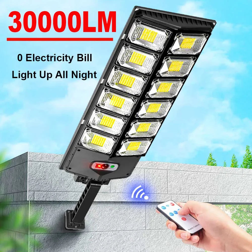 30000LM Solar Flood Light 10000mAh – Remote Control IP65