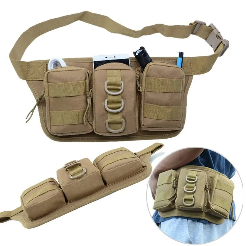 Men's Tactical Waist Bag System Hands-free Outdoor Camping Hiking