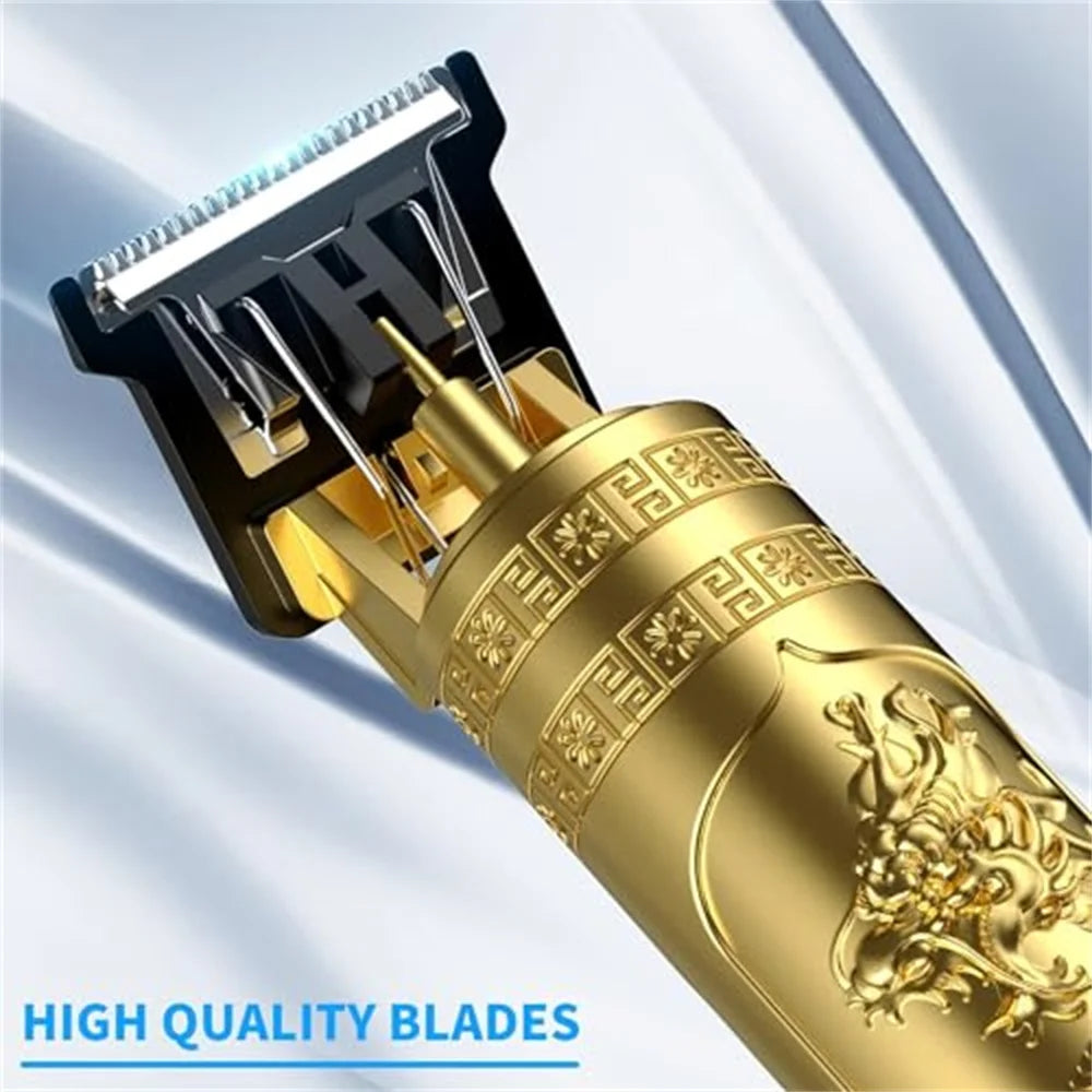 New Retro T9 Hair Clipper For Men, Electric Shaver, Rechargeable Hair Clipper, Portable Cordless Beard Trimmer Zpaxo