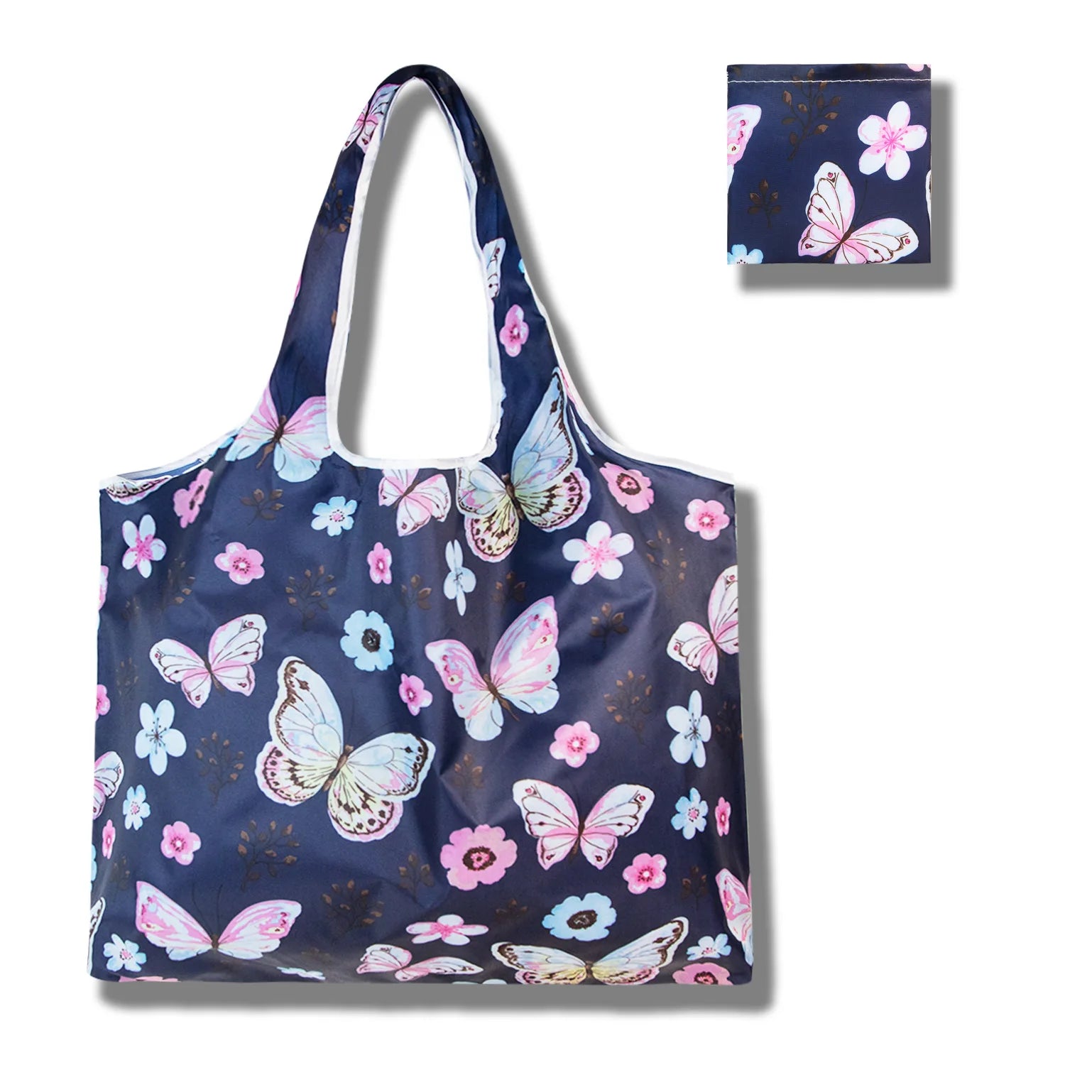 Foldable Butterfly Flower Reusable Tote Bag – Eco Shopping Bag Reusable Tote Bag Zpaxo