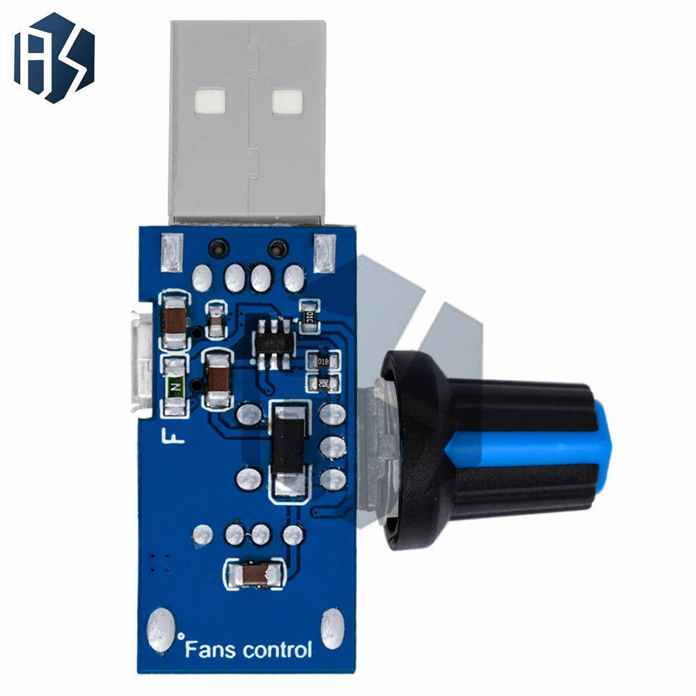 DC 4V-12V 5W XY-FS USB Fan Stepless Speed Regulator Auxiliary Cooling Zpaxo