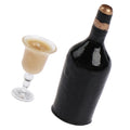 ▶1/12 Dollhouse Miniature Wine Bottle Set with cup Simulation Drinks Model Toys Zpaxo 1Set