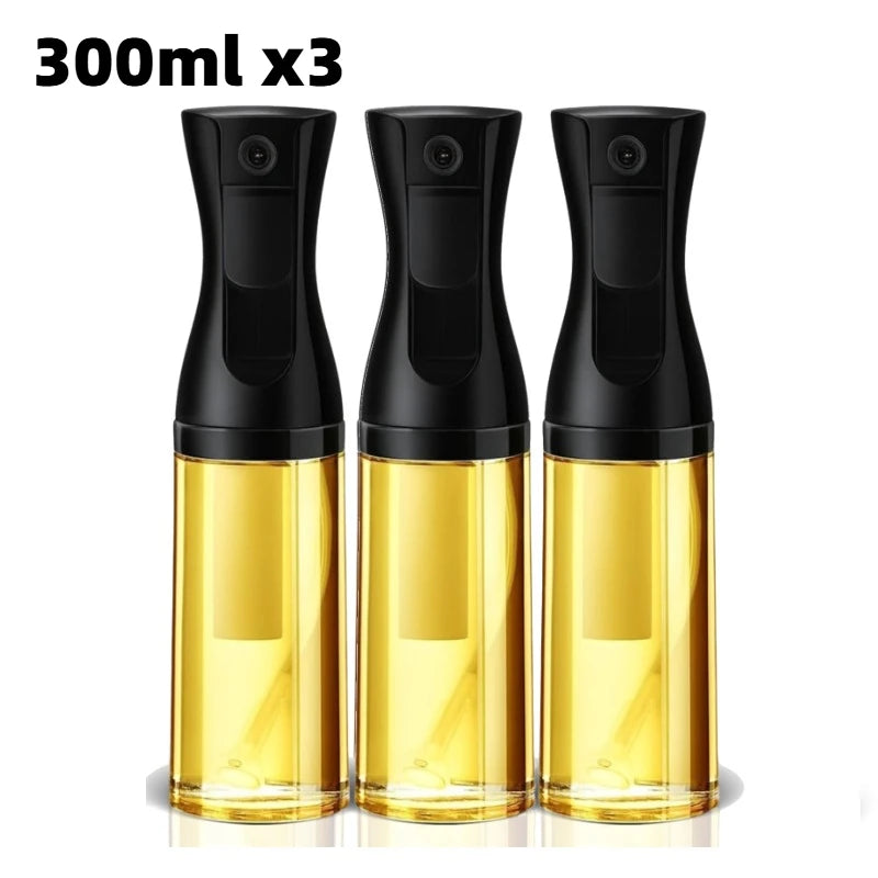 200/300/500ML Oil Spray Bottle Fitness Barbecue Spray Oil Dispenser Kitchen Oil Spray Bottle Cooking Olive Oil Sprayer Zpaxo 300ml black-3pcs